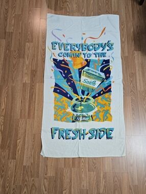 Vintage 90s Fresh-Side Graphic BeachTowel - Salem Cigarettes Promo Item